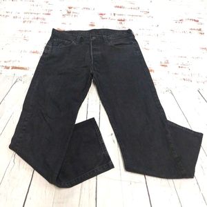 Levis 501 button fly black jeans